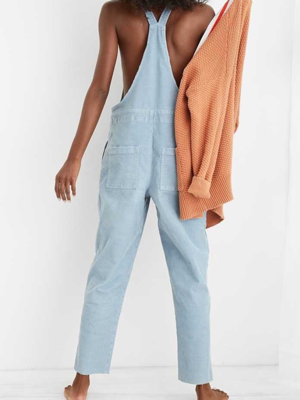 aerie Women's Corduroy Light Blue Overalls Size XS - Picture 2 of 12